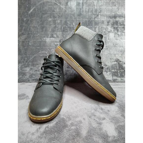 Dr Martens Women's 6 Maelly Boots Black Leather Padded Collar AW004 - Picture 1 of 14